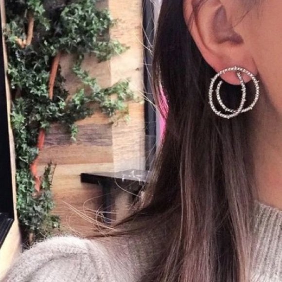 Alexis Bittar Noire Black Crystal Coiled Gold Thorn Orbiting Post Earrings - Picture 9 of 16